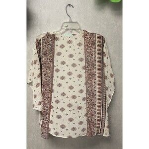 Maurices Red Multi Sheer Khatan Size Med